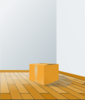 Box On Wood Floor Clip Art